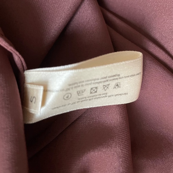 Olivia von Halle BIBI FIG SILK SATIN SLIP DRESS - Picture 9 of 9